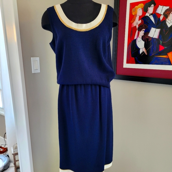 St. John Other St John Knit Navy With Embellishment 2 Piece Suit